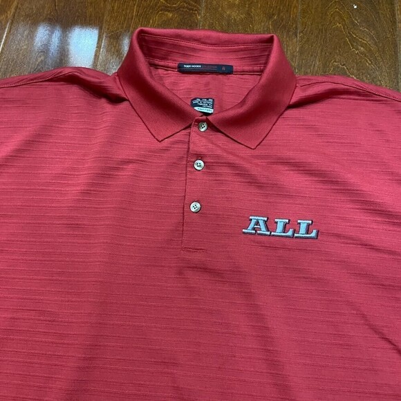 Nike Tiger Woods Collection Golf Red Polo Shirt Dri Fit Men's Size XXL - Picture 2 of 7
